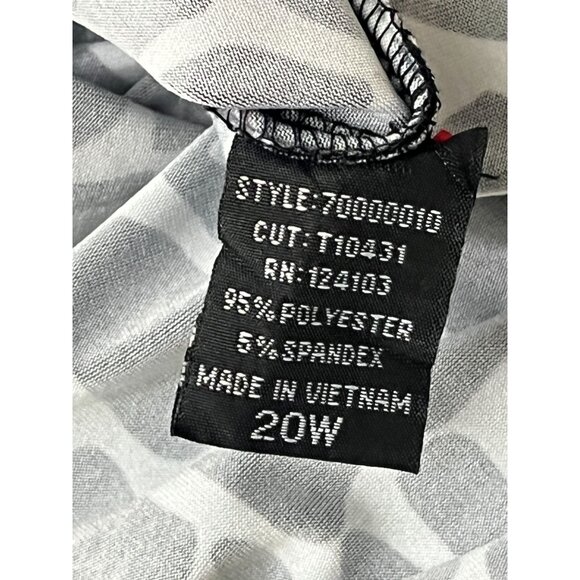 True Envy Plus 20W Black White Abstract Print Maxi Dress - Picture 7 of 13